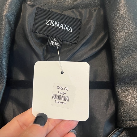 Biker Jacket Faux Leather - Picture 2 of 5